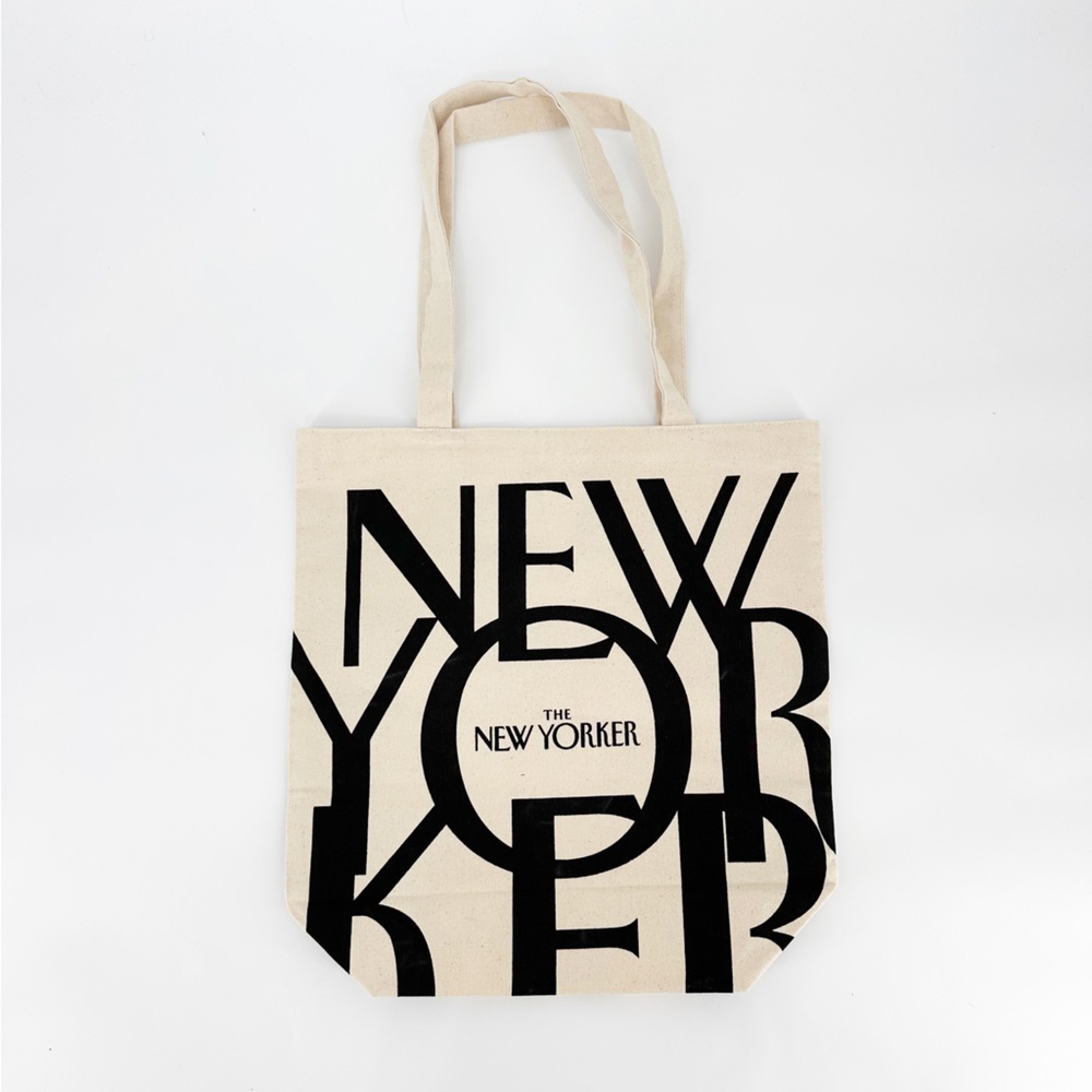 The New Yorker Magazine Heavy Canvas Black And White Tote Bag